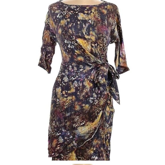 CATHERINE MALANDRINO size 4 P silk floral flowy dress in excellent condition - Picture 3 of 13